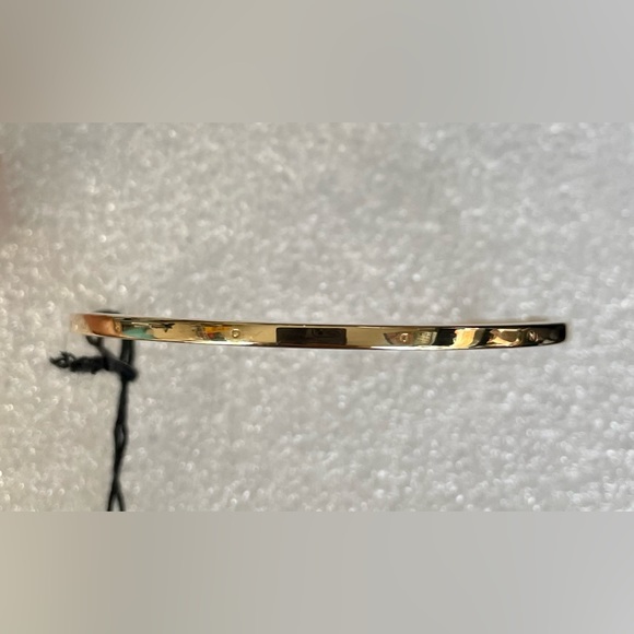 ❌SOLD❌New Pandora Signature 14k Solid Gold I-D Bangle Bracelet 552227C00 Size 2 - Picture 7 of 9